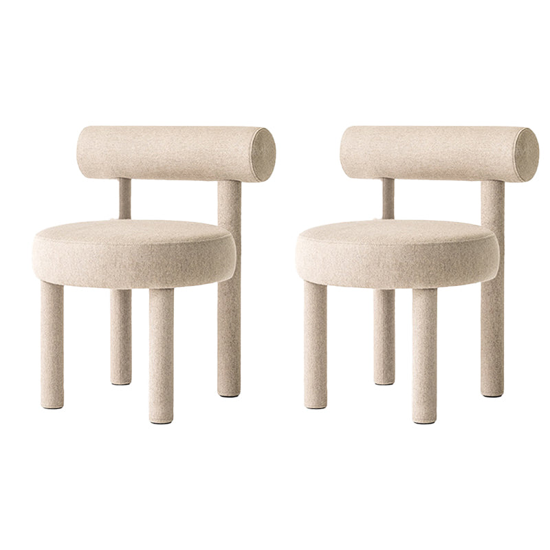 Upholstered Side Chair Open Back Dining Chair for Dining Room