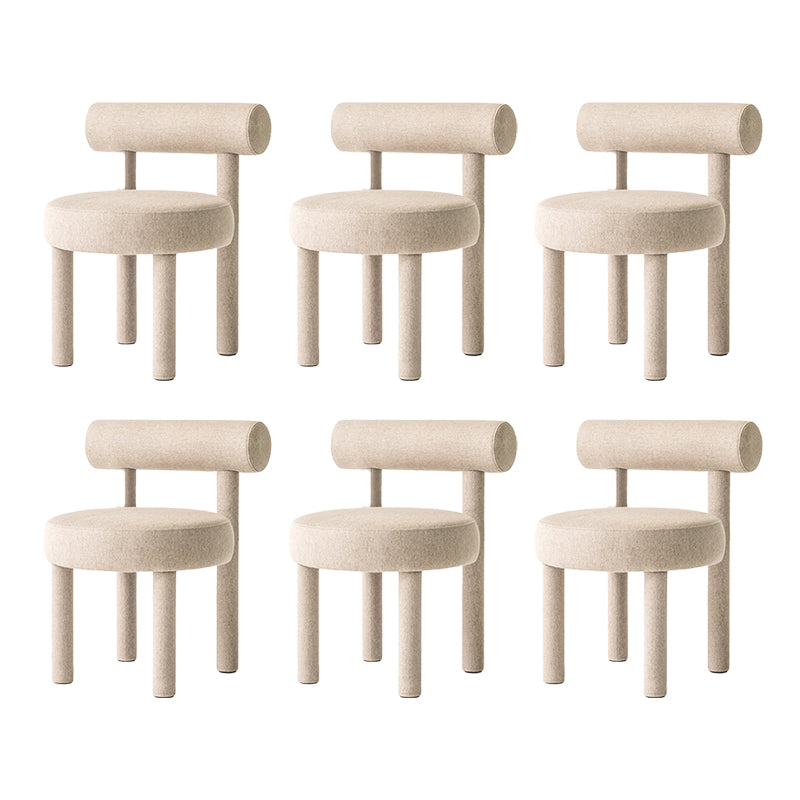 Upholstered Side Chair Open Back Dining Chair for Dining Room