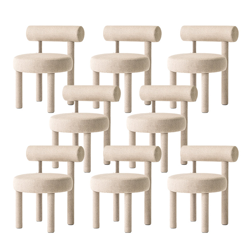 Upholstered Side Chair Open Back Dining Chair for Dining Room