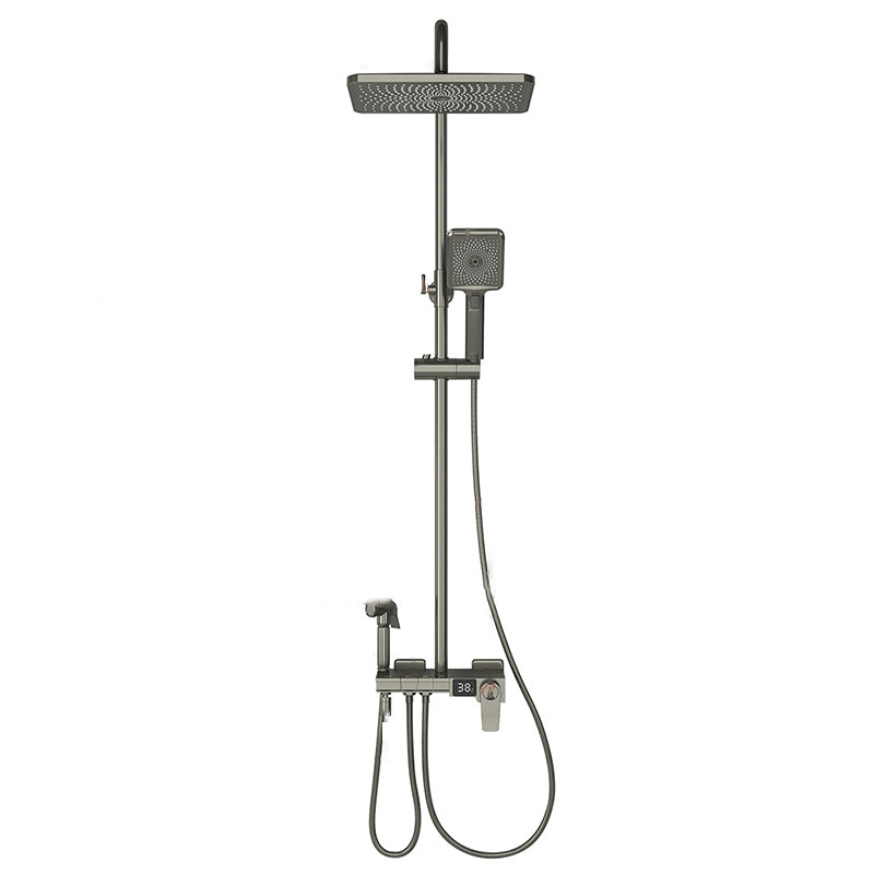 Modern Brass Shower System Adjustable Spray Pattern Shower Set