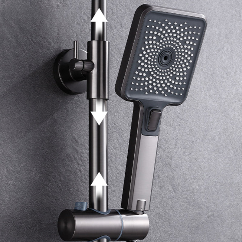 Modern Brass Shower System Adjustable Spray Pattern Shower Set