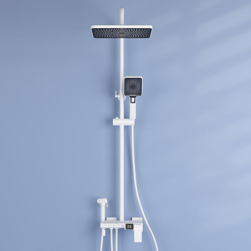 Modern Brass Shower System Adjustable Spray Pattern Shower Set