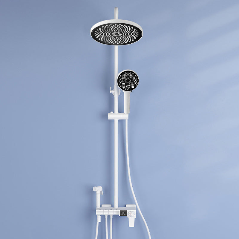 Modern Brass Shower System Adjustable Spray Pattern Shower Set