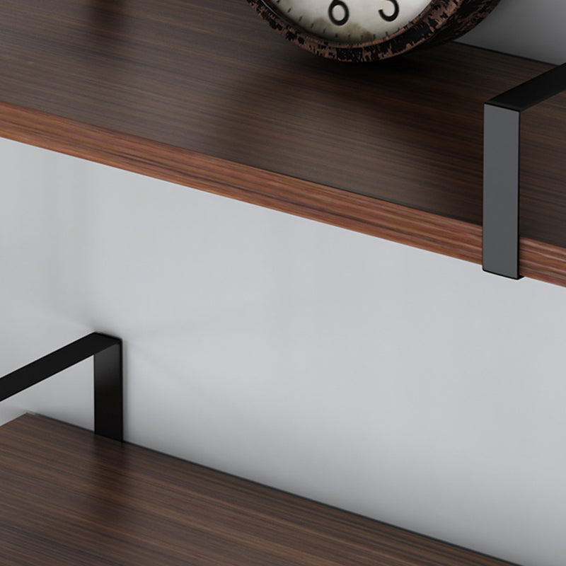 Floating Engineered Wood Bookshelf Industrial Closed Back Bookcase