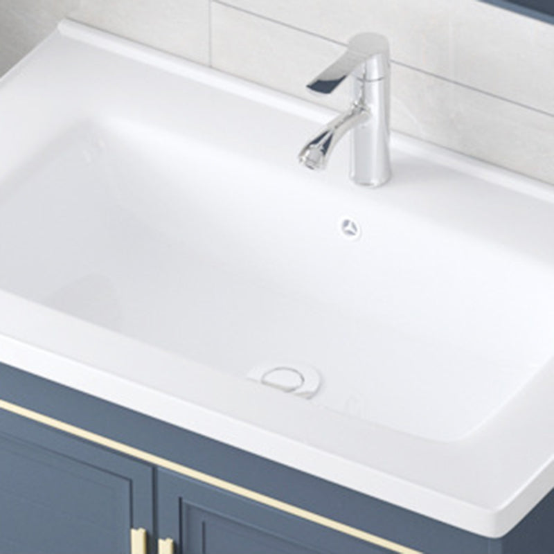 Modern Wall-Mounted Sink Vanity Blue Wall Mount Vanity Cabinet