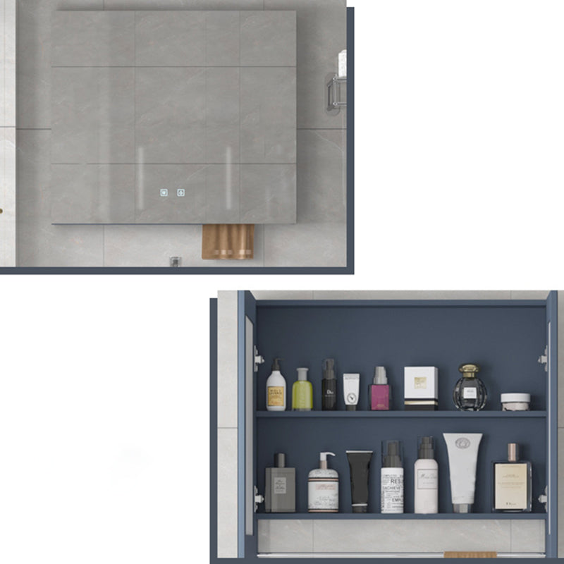 Modern Wall-Mounted Sink Vanity Blue Wall Mount Vanity Cabinet