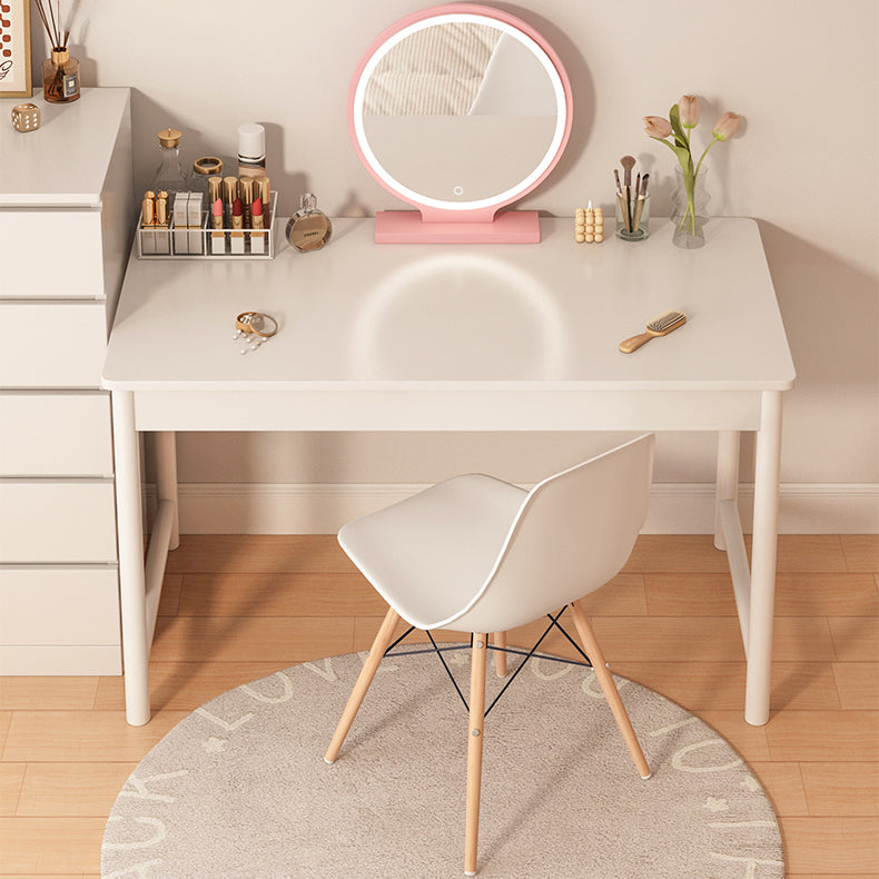 White Contemporary Make-up Vanity Wood Vanity Dressing Table