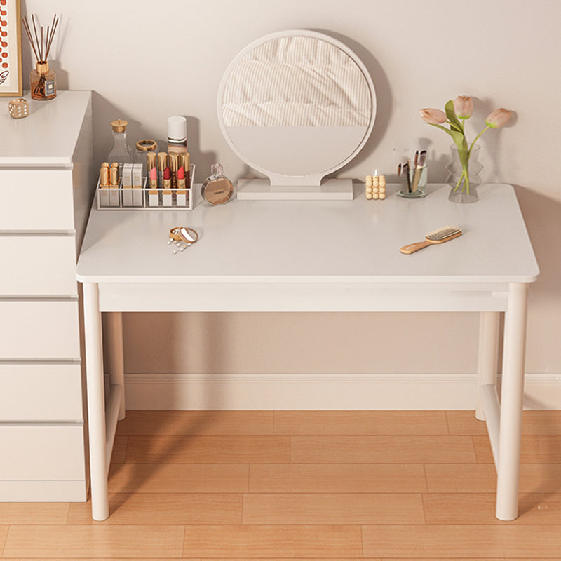 White Contemporary Make-up Vanity Wood Vanity Dressing Table