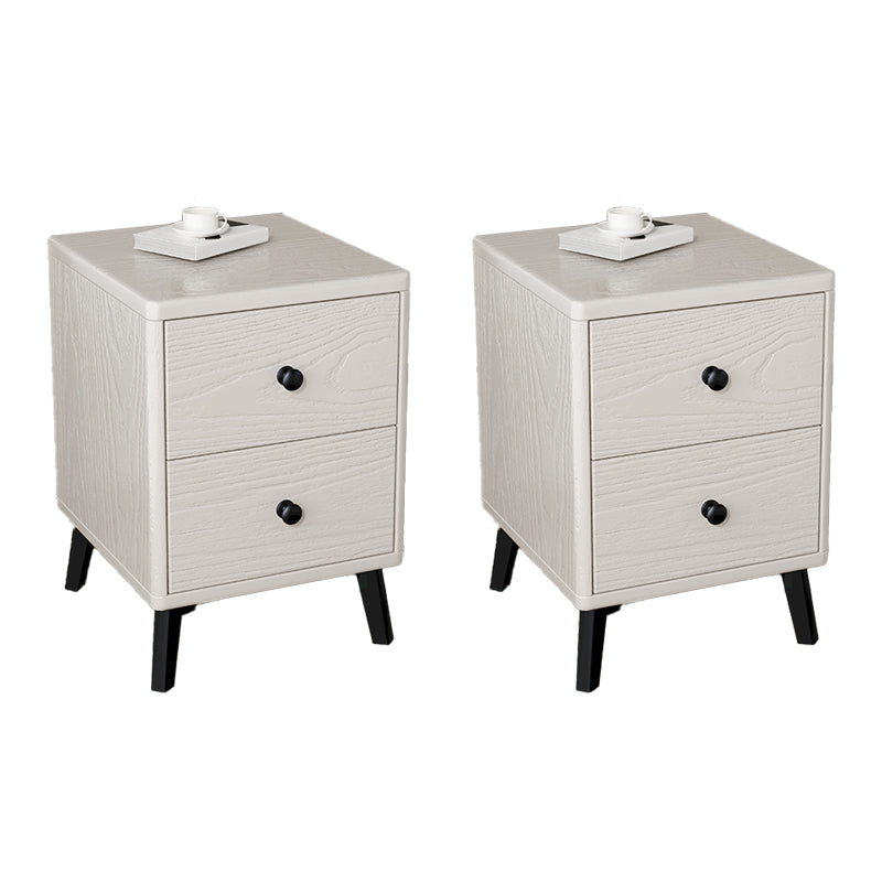 Solid Wood Bedside Cabinet Contemporary Bed Nightstand for Bedroom