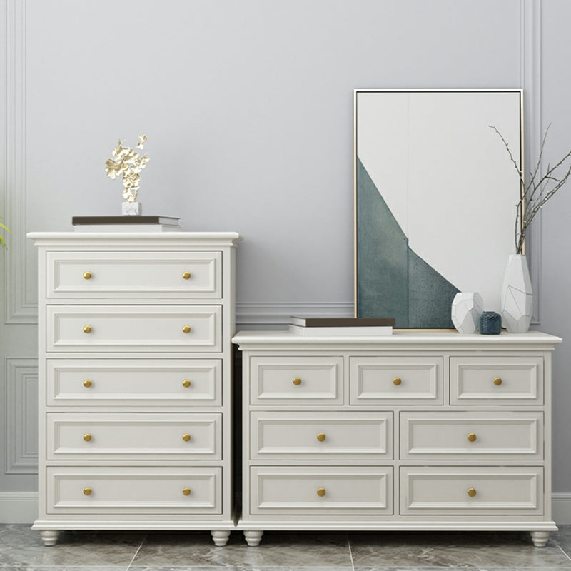 Solid Wood Storage Chest Dresser Classic Glam Chest with Drawers