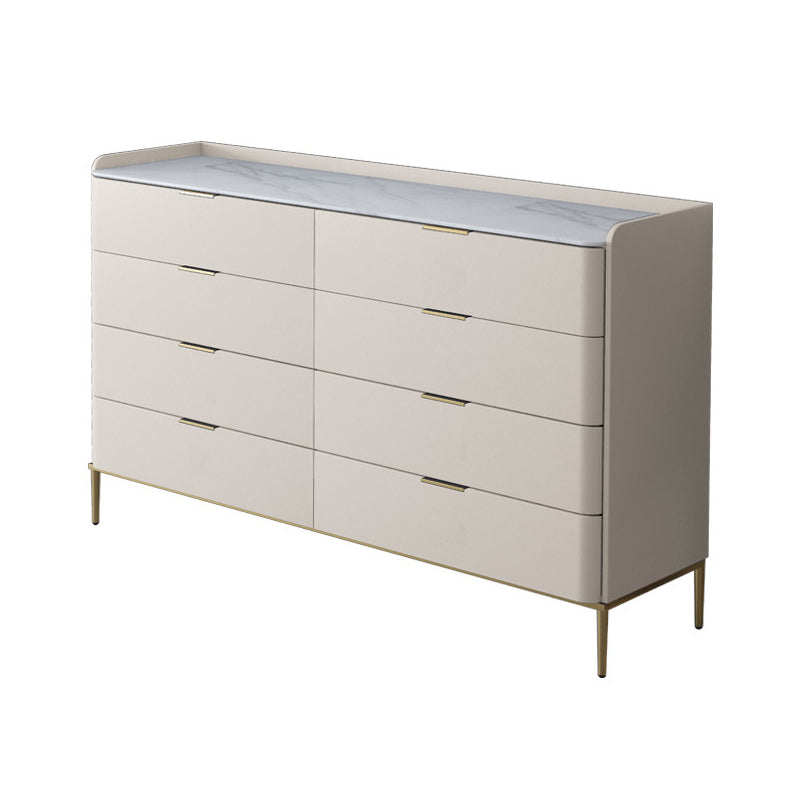 Contemporary Storage Chest Dresser Stone Dresser with 8/9 Drawers