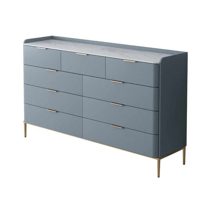 Contemporary Storage Chest Dresser Stone Dresser with 8/9 Drawers