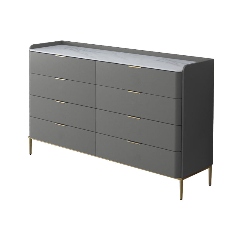 Contemporary Storage Chest Dresser Stone Dresser with 8/9 Drawers