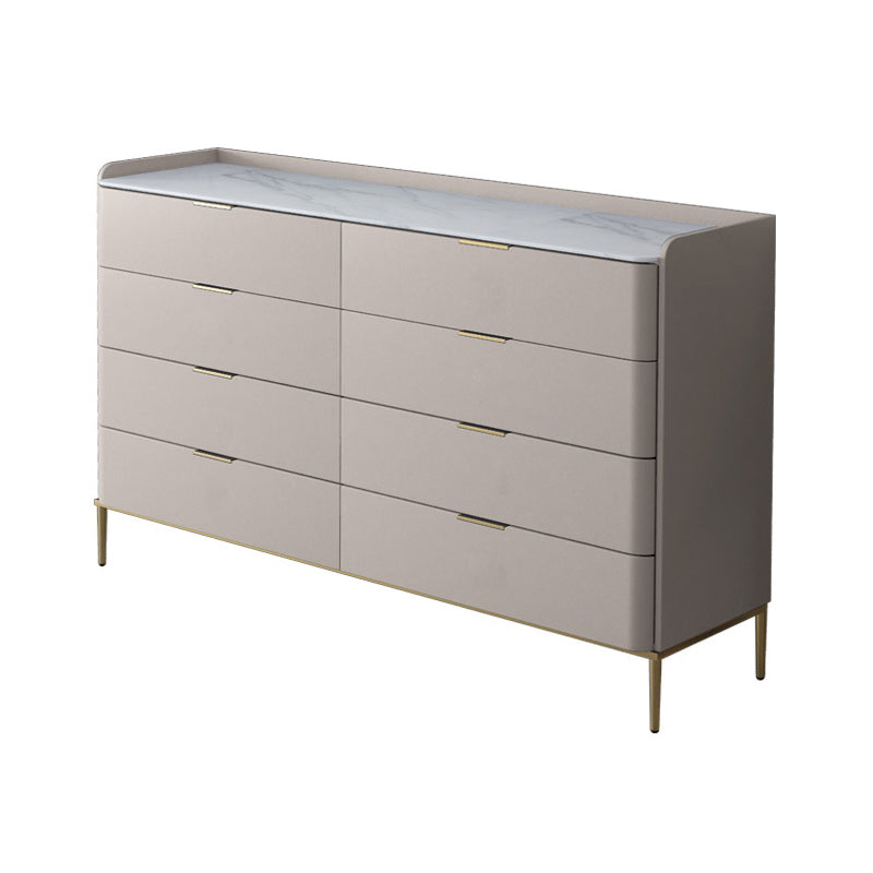 Contemporary Storage Chest Dresser Stone Dresser with 8/9 Drawers