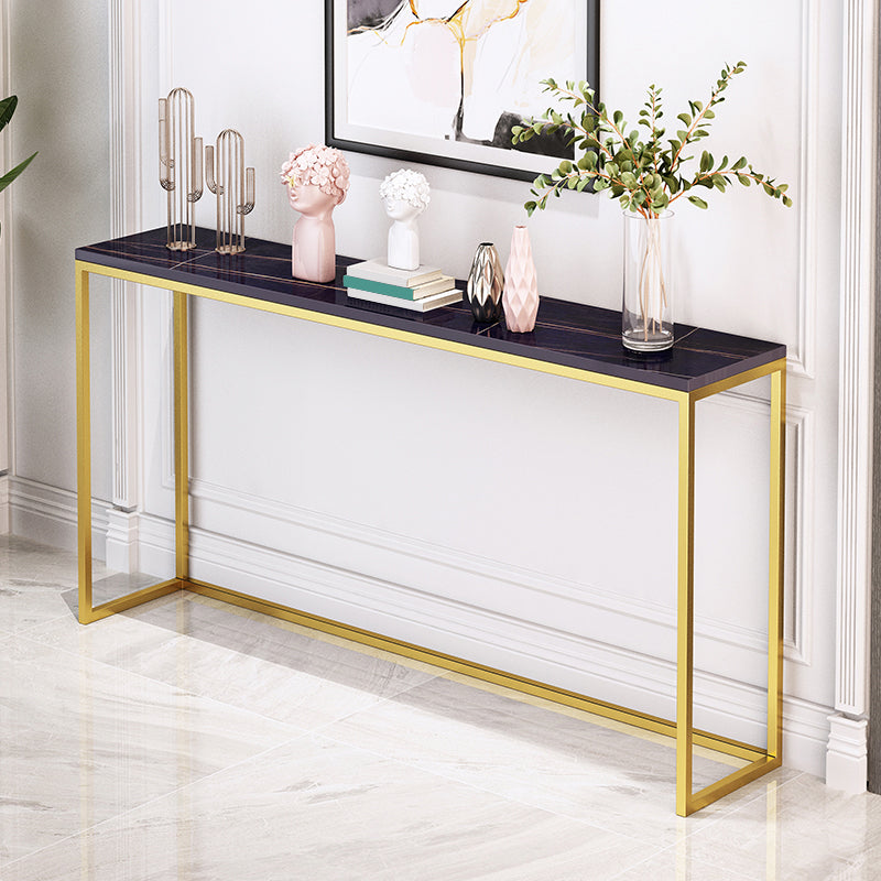 29.53" Tall Glam Console Table Stain Resistant Accent Table with 1 Shelf