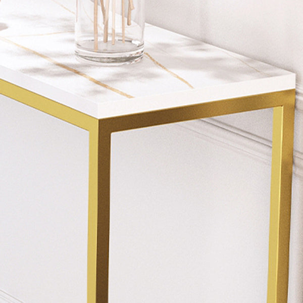 29.53" Tall Glam Console Table Stain Resistant Accent Table with 1 Shelf