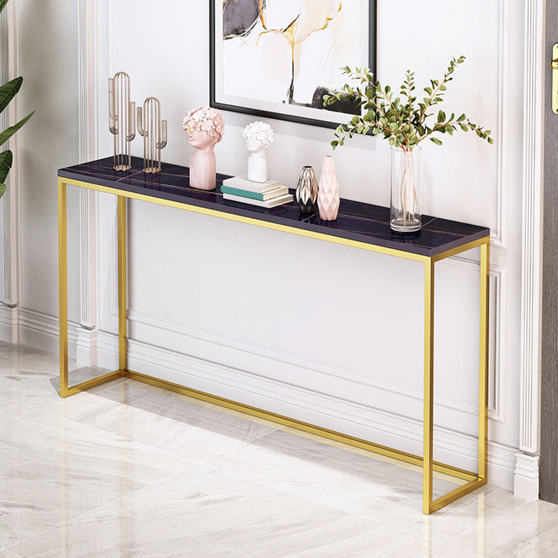 29.53" Tall Glam Console Table Stain Resistant Accent Table with 1 Shelf
