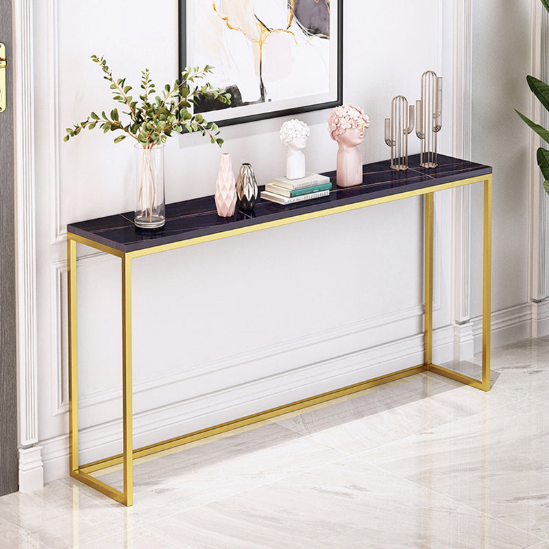 29.53" Tall Glam Console Table Stain Resistant Accent Table with 1 Shelf