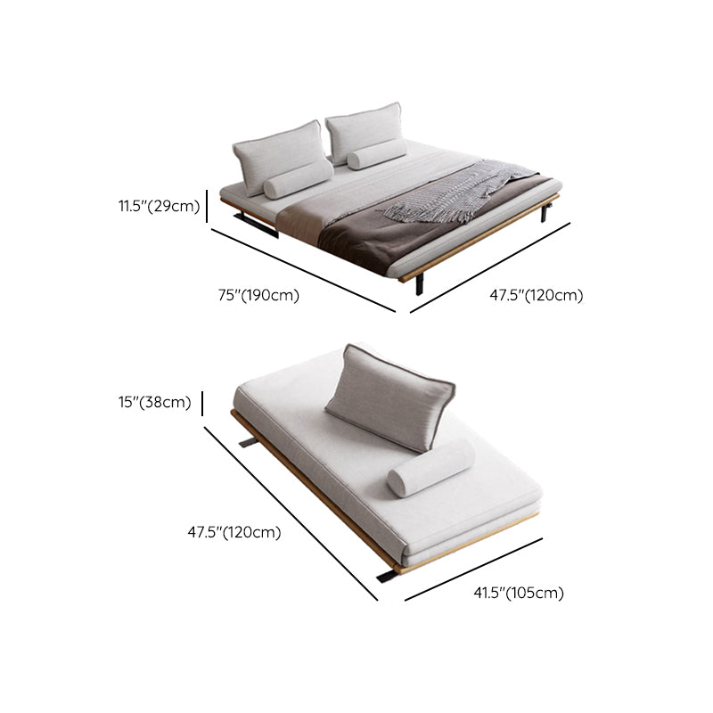 Pillow Top Arm Sleeper Scandinavian Styled Sleeper Sofa Bed in Gray