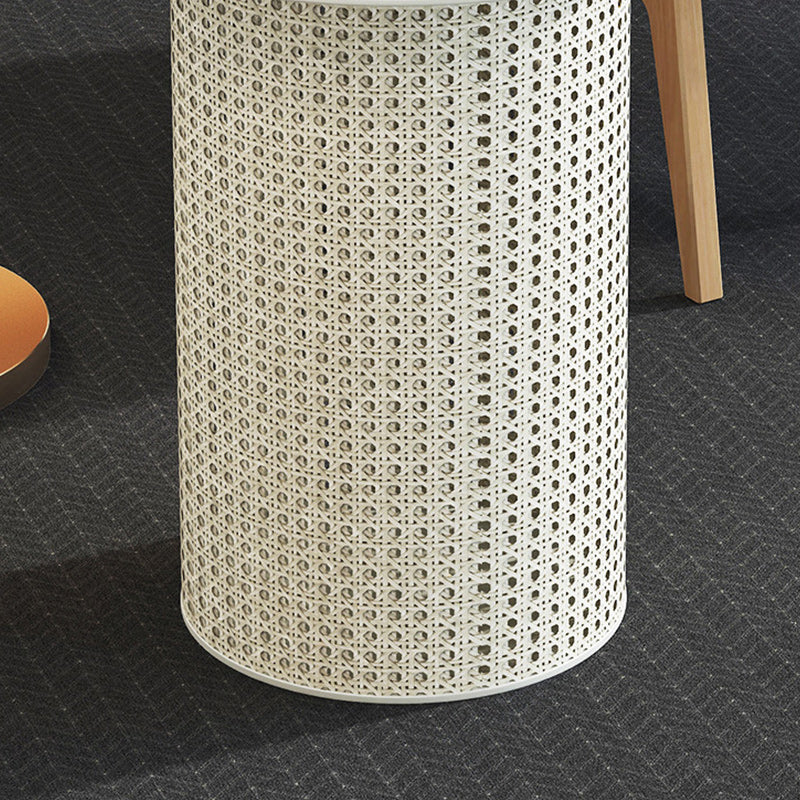 Contemporary Round Cocktail Table Single Slate Coffee Cocktail Table