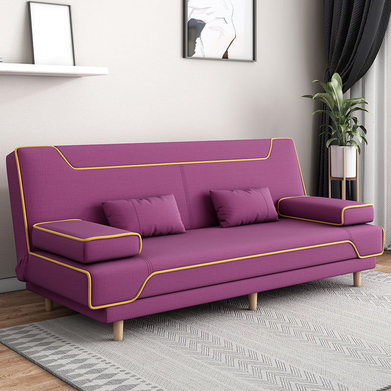 Contemporary Styled 33.46" Tall Sofa Bed Faux Leather Convertible Sofas