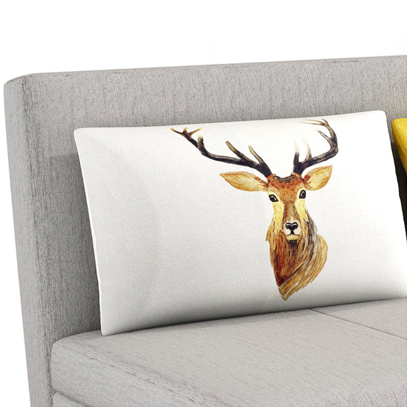 Contemporary 33.46" H Cotton Blend Armless Sleeper Sofa Bed in Beige