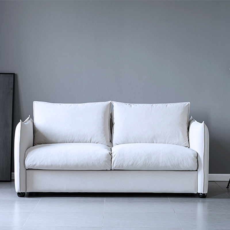 Scandinavian Stain-resistant Sofa Bed Faux Leather Sleeper Sofa