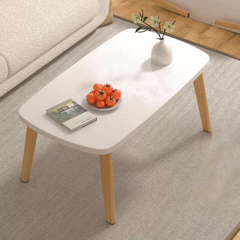 16"H Contemporary Coffee Table Folding Wooden Coffee Cocktail Table