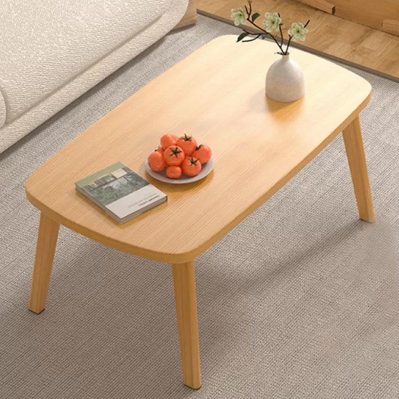 16"H Contemporary Coffee Table Folding Wooden Coffee Cocktail Table