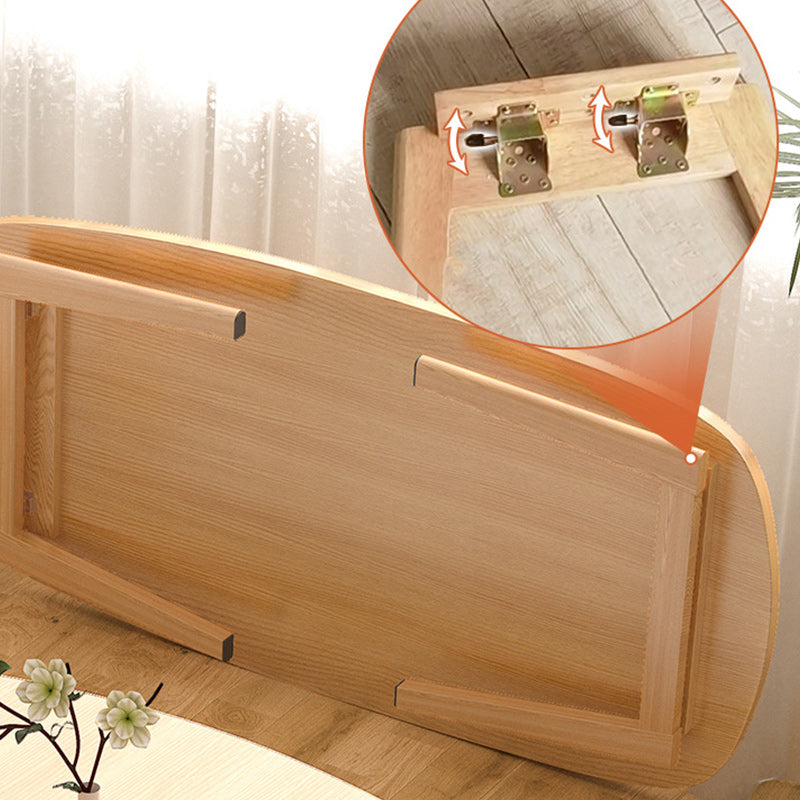 16"H Contemporary Coffee Table Folding Wooden Coffee Cocktail Table