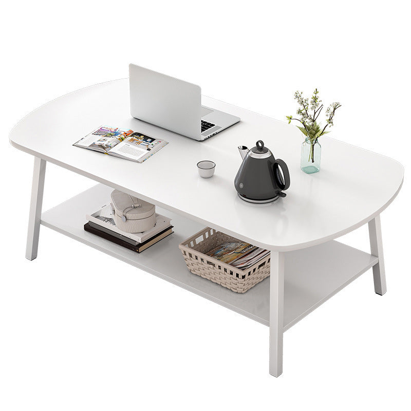 19"H Contemporary Coffee Table Wooden Coffee Cocktail Table with Storage