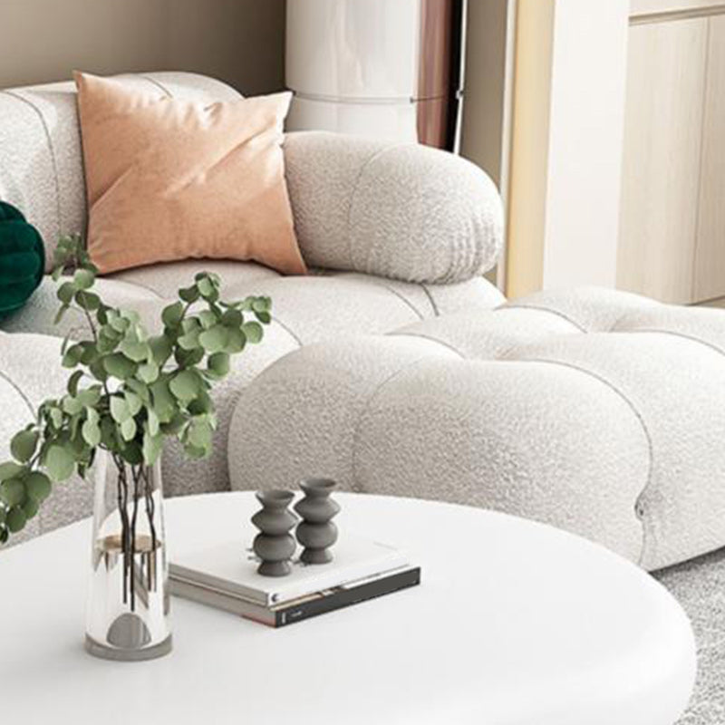 11"H Contemporary Coffee Table Wooden 2 Legs Coffee Cocktail Table