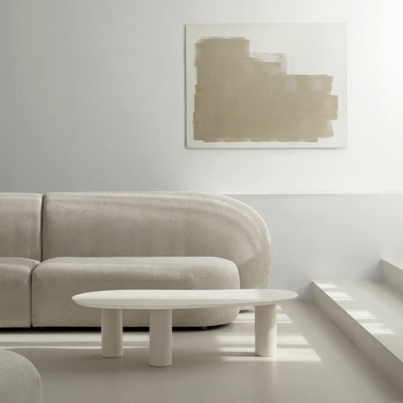 Wooden Geometric Contemporary Coffee Table 3 Legs Coffee Table