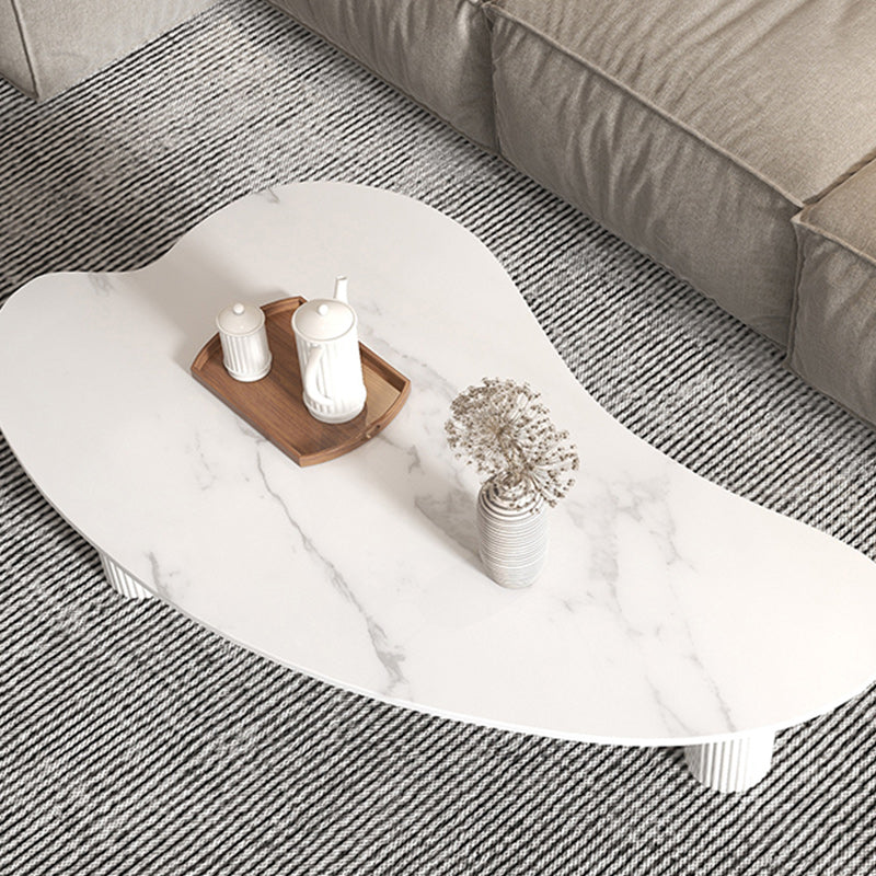 Stone Geometric Contemporary Coffee Table 3 Legs Coffee Table