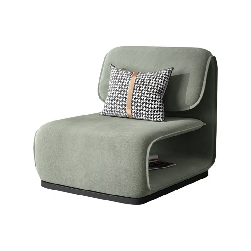 Armless Fixed Back Lounge Chair Modern Living Room Accent Chair