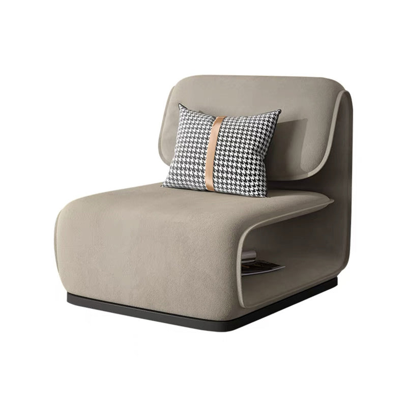 Armless Fixed Back Lounge Chair Modern Living Room Accent Chair