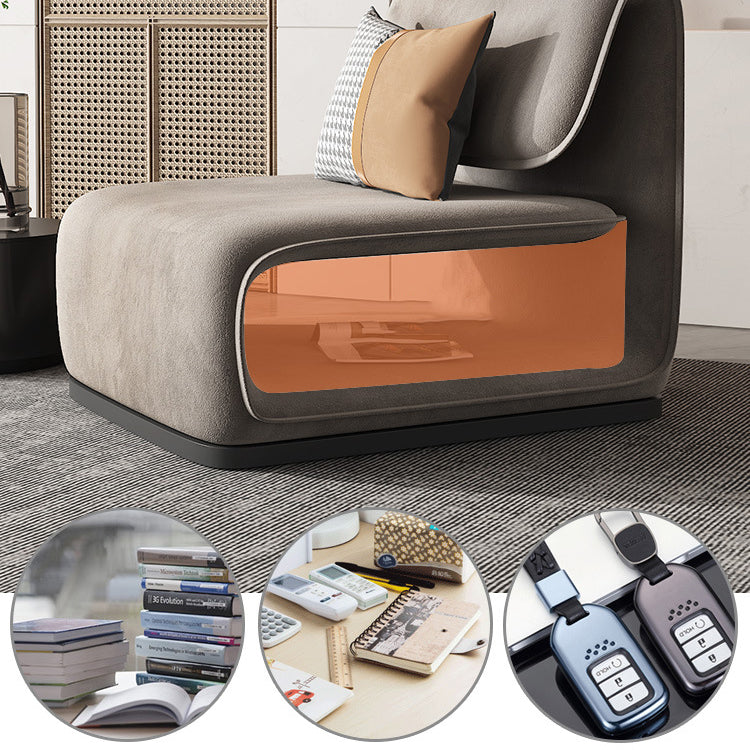 Armless Fixed Back Lounge Chair Modern Living Room Accent Chair