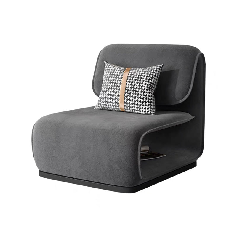Armless Fixed Back Lounge Chair Modern Living Room Accent Chair