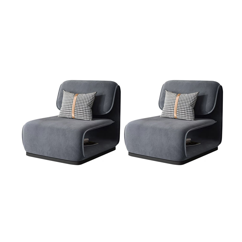Armless Fixed Back Lounge Chair Modern Living Room Accent Chair