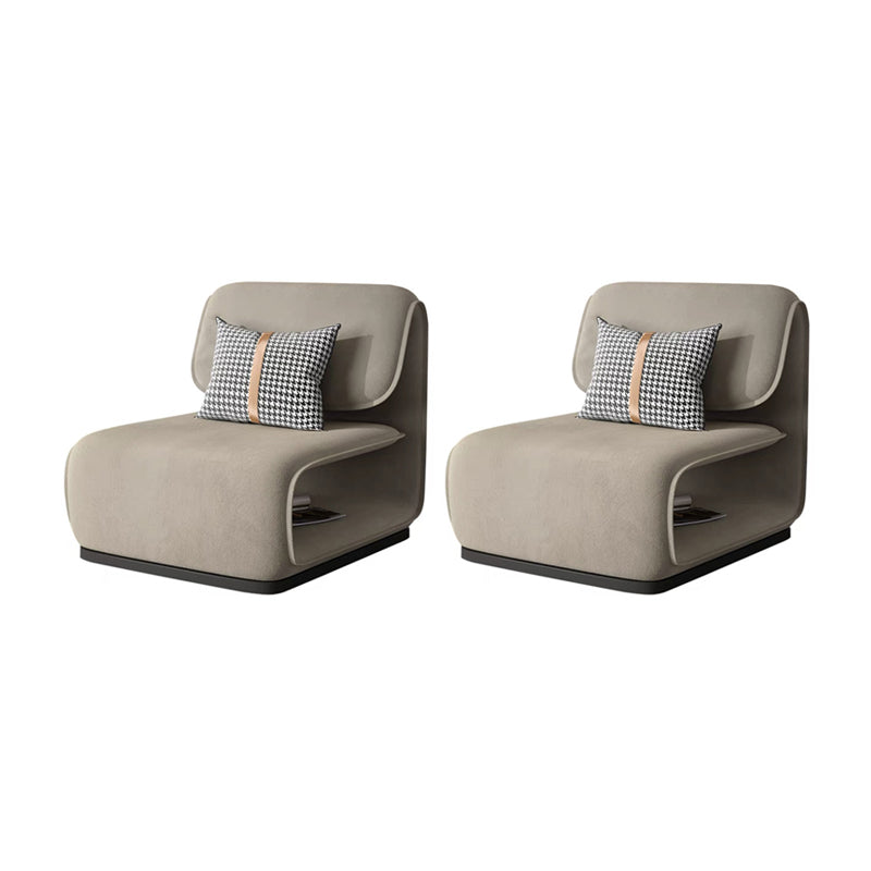 Armless Fixed Back Lounge Chair Modern Living Room Accent Chair