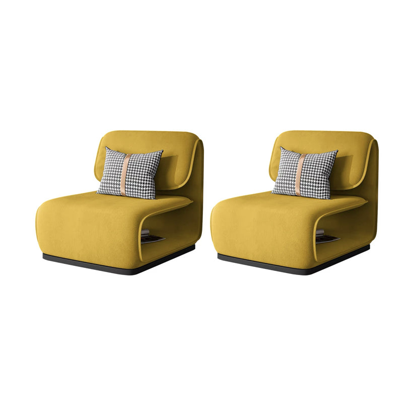Armless Fixed Back Lounge Chair Modern Living Room Accent Chair