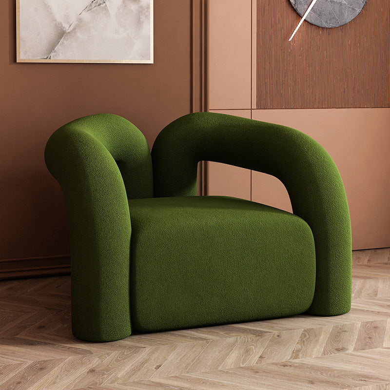 Mid-century Modern Arm Chair Round Arms Accent Armchair for Bedroom