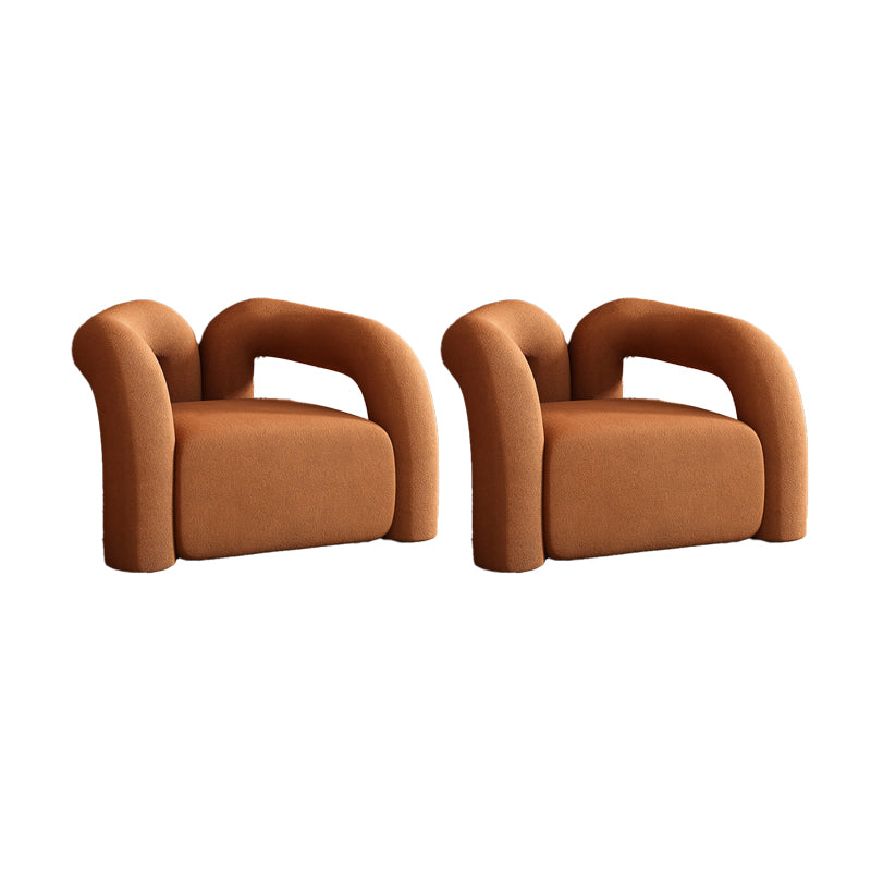 Mid-century Modern Arm Chair Round Arms Accent Armchair for Bedroom