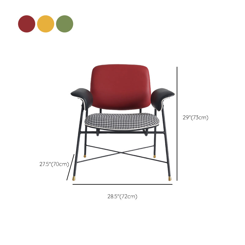 Mid-century Modern Accent Armchair Fixed Back Armchair for Living Room