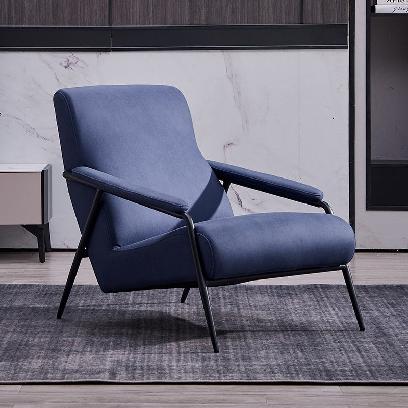 Mid-century Modern Bedroom Accent Armchair Solid Color Arm Chair