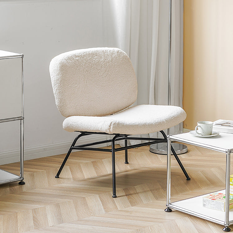 Armless Fixed Back Lounge Chair Modern Slipper Accent Chair for Living Room
