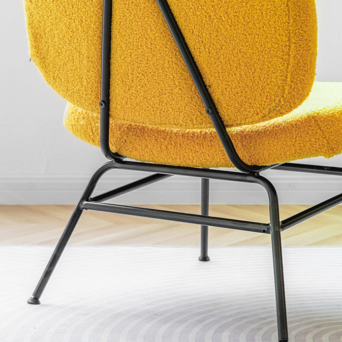 Armless Fixed Back Lounge Chair Modern Slipper Accent Chair for Living Room