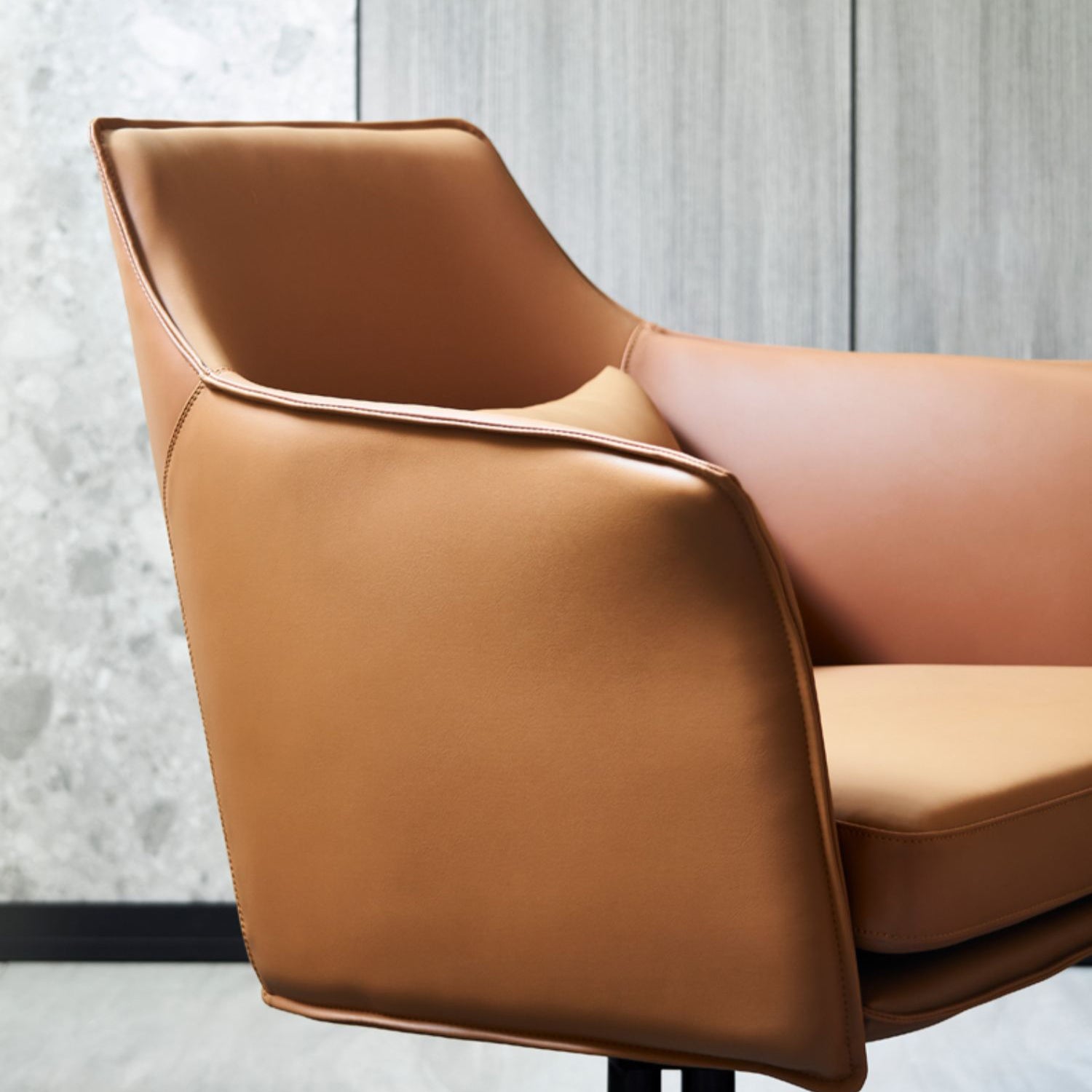 Modern Barrel Accent Chair Spider Solid Color Barrel Chair for Living Room