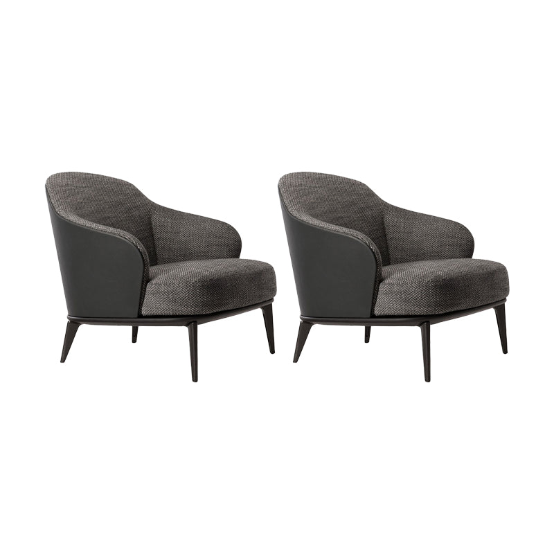 Mid-century Modern Accent Chair Solid Color Fixed Back Armchair