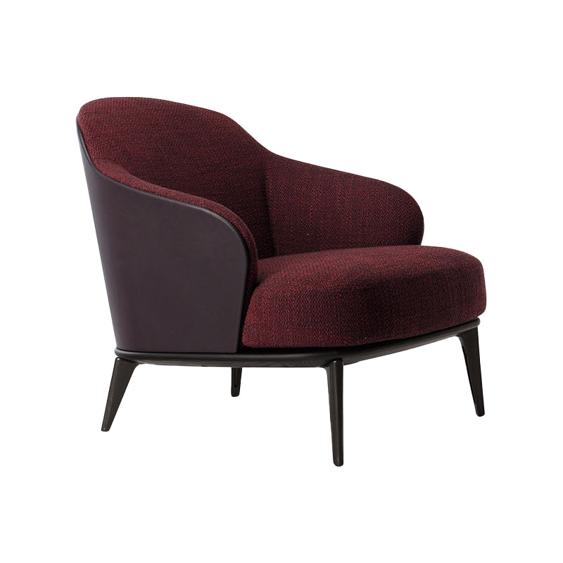 Mid-century Modern Accent Chair Solid Color Fixed Back Armchair